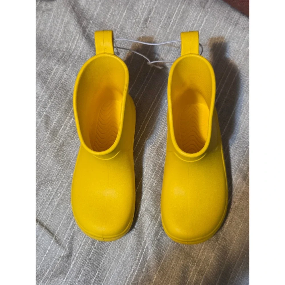 Cat & Jack Toddler Yellow Rain Boots Waterproof Slip On Size 9 IT